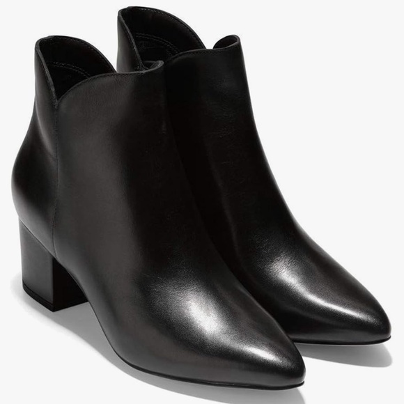 Cole Haan Women's Elyse black heeled ankle Bootie, 60mm - Picture 3 of 13